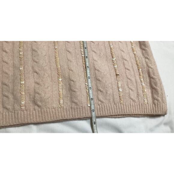 Classiques Entier  winter V-neck lambswool angora rabbit’s hair women’s M beige - Picture 5 of 8